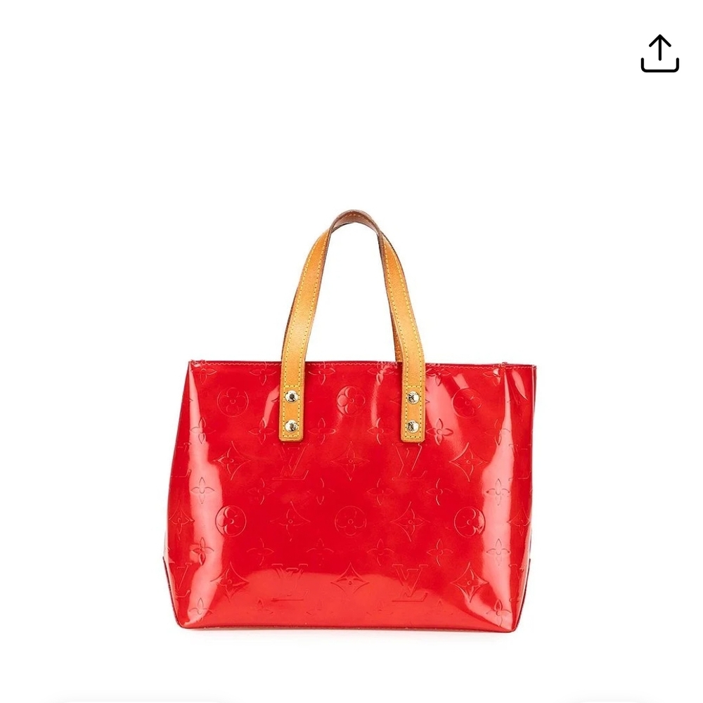 Louis Vuitton Red and Tan Glossy Tote COA Included - Picture 10 of 10